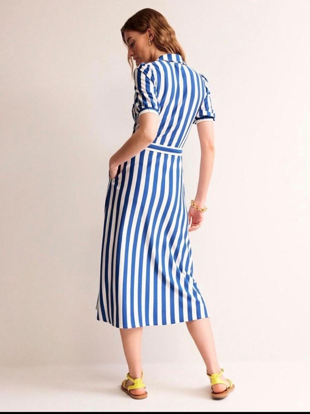 Boden Libby Jersey Midi Shirt Dress - Picture 3 of 13